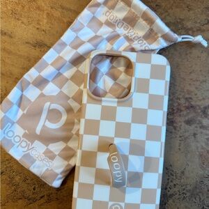 Loopy Case Tan Checkered Phone Cover